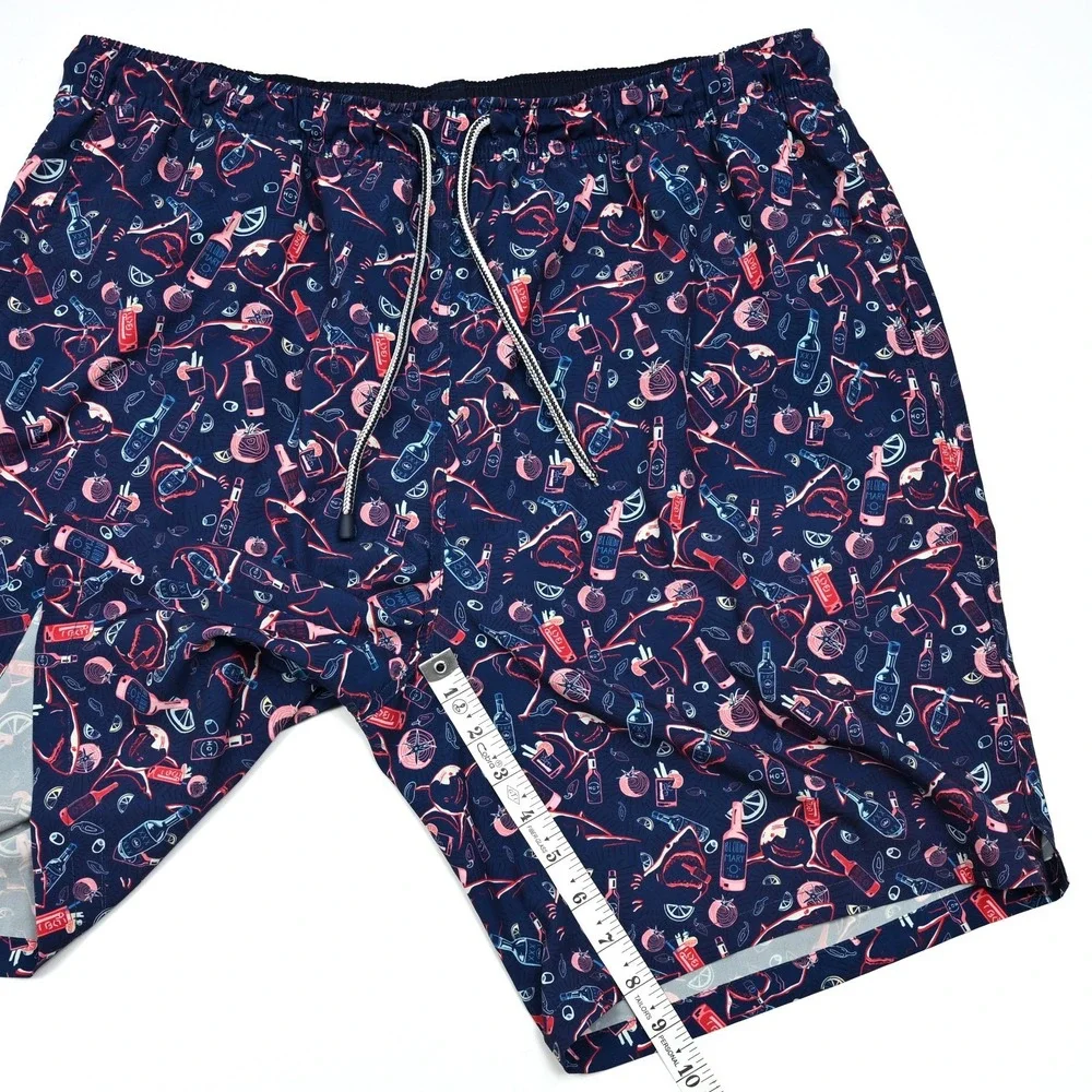 Peter Millar Seaside Swim Shorts‎ Mens L Recipes for Disaster Bloody Mary Shark - Picture 4 of 11